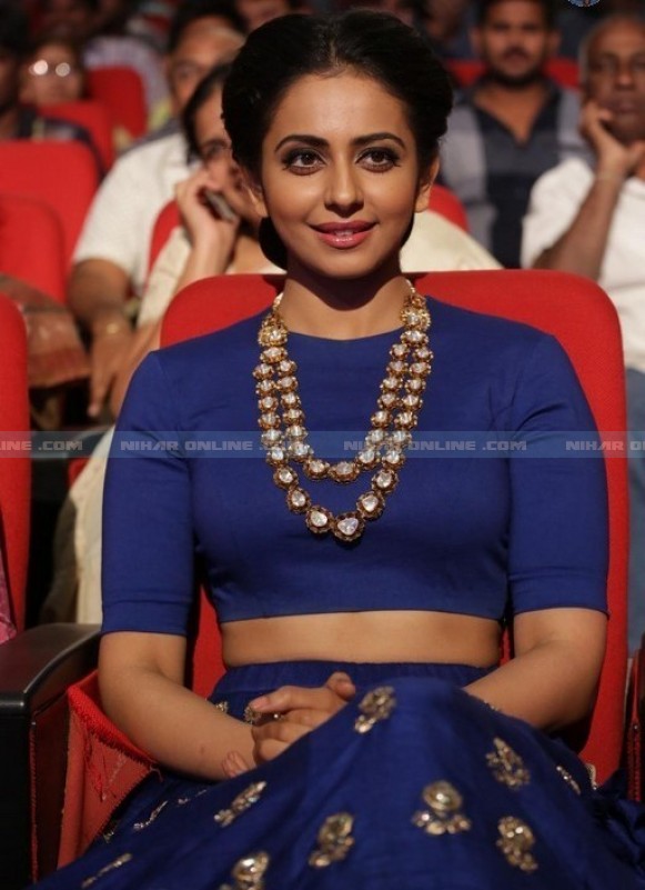 Rakul Preet Singh At Nannaku Prematho Audio Launch Photos